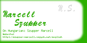 marcell szupper business card